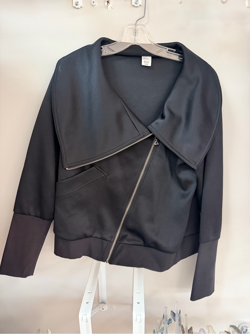 Jockey Black Asymmetric Zip Jacket - Women